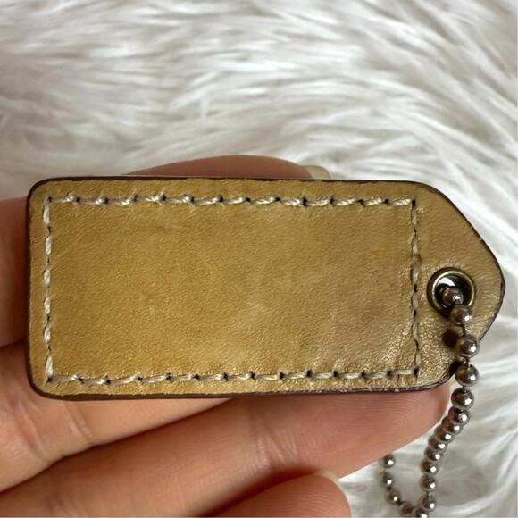 1.5" y2k COACH Vintage Fob Bag Charm Hang tag Hangtag - Picture 2 of 2